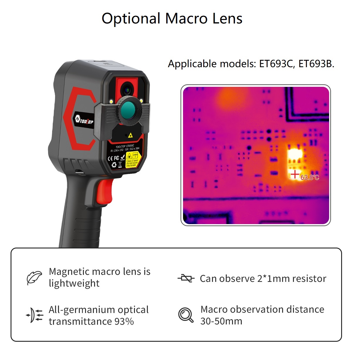 TOOLTOP ET693C 256*192 caméra  - Nf 521 Thermal Imaging Camera avis et prix