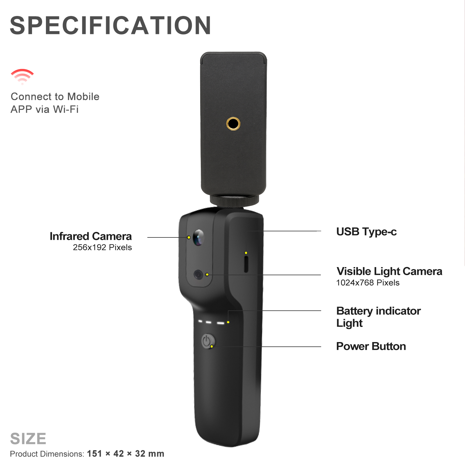 Caméra thermique sans fil port - Thermal Imaging Camera 256X192 avis et prix