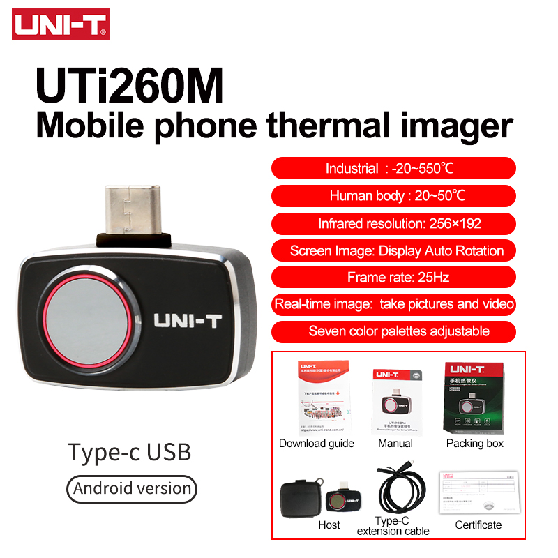 Caméra thermique UNI-T pour té - Thermal Imaging Camera 256X192 avis et prix